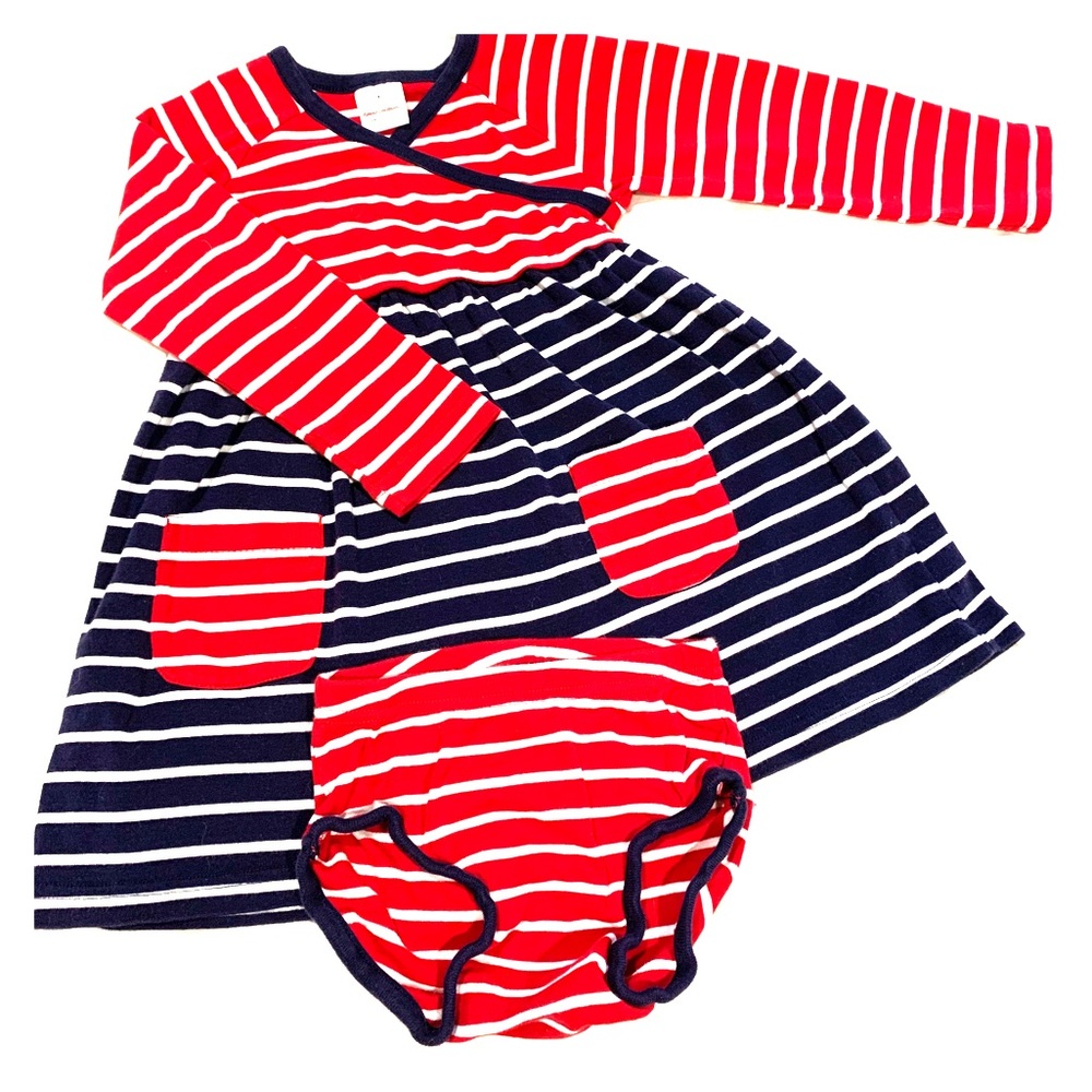 Hanna Anderson - striped long sleeve dress